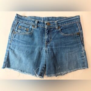 Silverstone Blue 100% Cotton Denim Shorts | Low Rise Jean Shorts